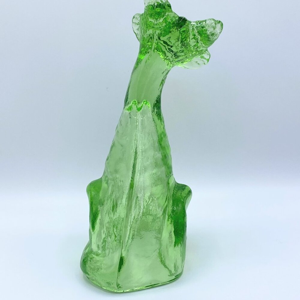 Fenton Glass Apple Green Alley Cat Figurine by Mosser Glass 11.0" A263 - Picture 3 of 6